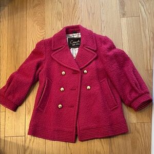 Coach Pink Wool Blend Peacoat